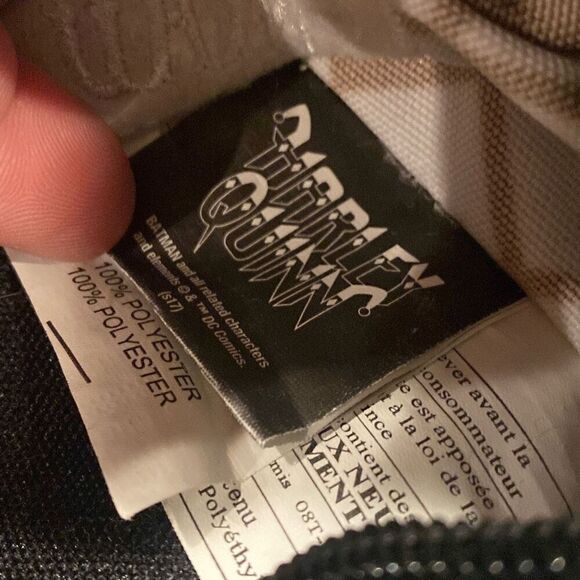 Harley Quinn Joker Flip Pak Reversible Backpack Black Red White Spencer Gifts - Picture 12 of 16